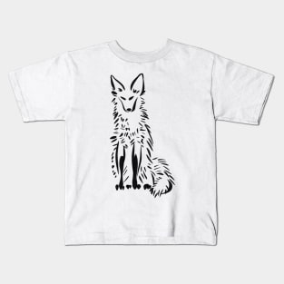 Tall Furry Fox Kids T-Shirt